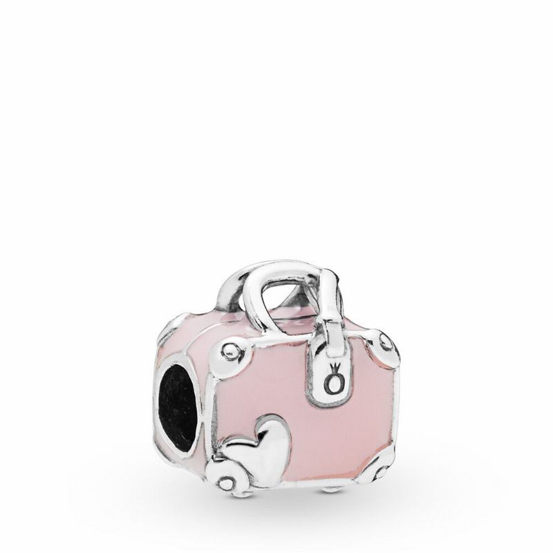 Pandora Pink Travel Bag Charm NZ, Sterling Silver (027614-JQR)